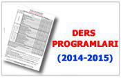 Ders Programları 2014-2015