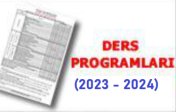 Ders Programları 2023-2024