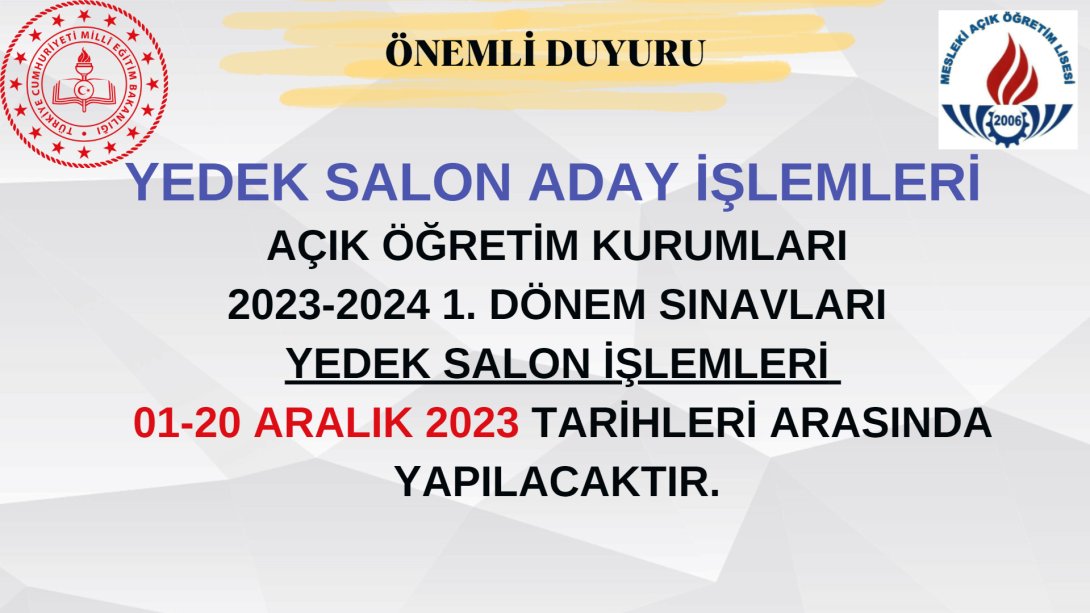 Önemli Duyuru