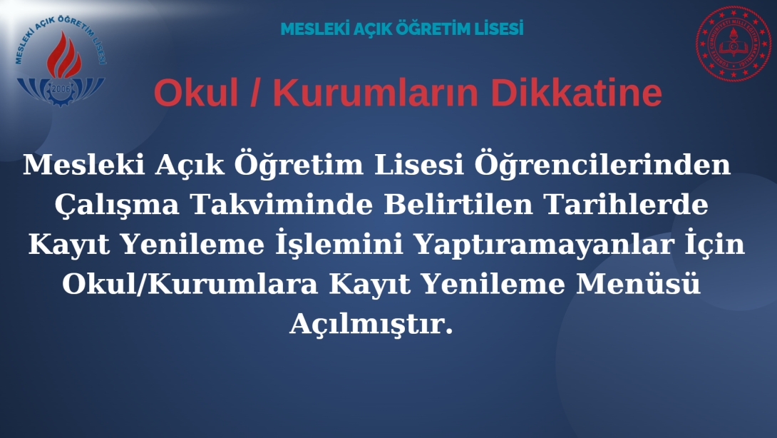 Okul / Kurumların Dikkatine